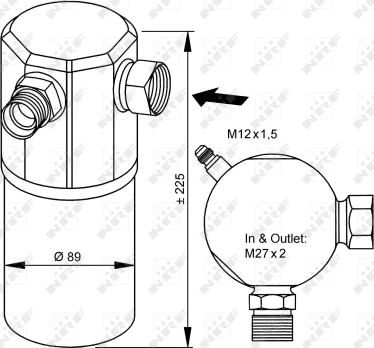 NRF 33065 - Осушитель, кондиционер autosila-amz.com