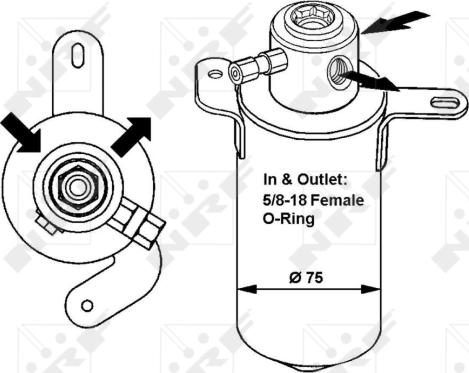 NRF 33039 - Осушитель, кондиционер autosila-amz.com