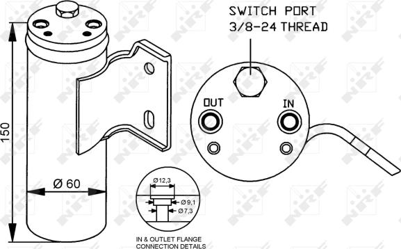 NRF 33179 - Осушитель, кондиционер autosila-amz.com