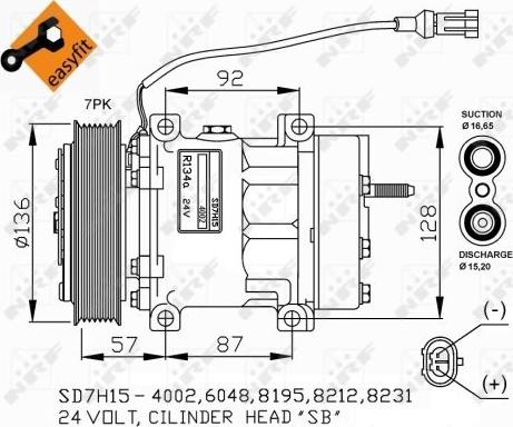 NRF 32477G - Компрессор кондиционера autosila-amz.com