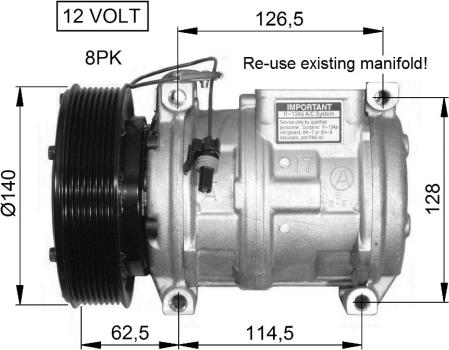 NRF 32661G - Компрессор кондиционера autosila-amz.com