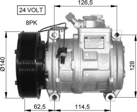 NRF 32662G - Компрессор кондиционера autosila-amz.com