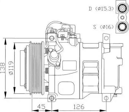 NRF 32042G - Компрессор кондиционера autosila-amz.com