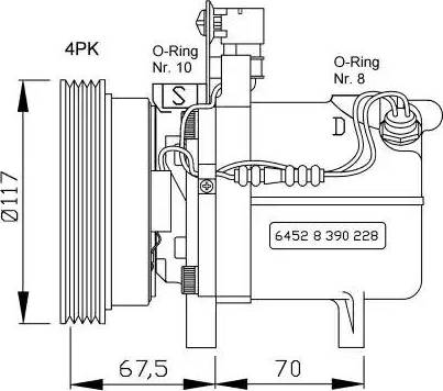 NRF 32055G - Компрессор кондиционера autosila-amz.com