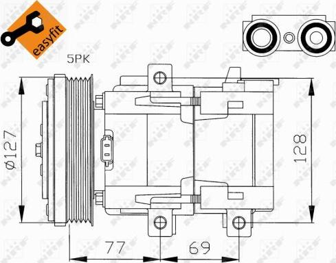 NRF 32061G - Компрессор кондиционера autosila-amz.com