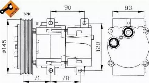 NRF 32076G - Компрессор кондиционера autosila-amz.com