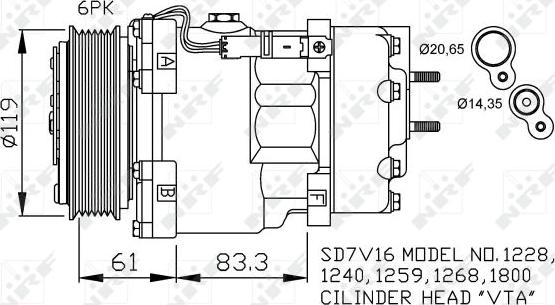 NRF 32198 - Компрессор кондиционера autosila-amz.com