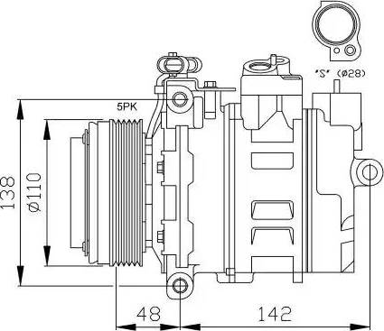 NRF 32116G - Компрессор кондиционера autosila-amz.com