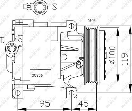 NRF 32183G - Компрессор кондиционера autosila-amz.com