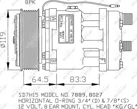 NRF 32133 - Компрессор кондиционера autosila-amz.com