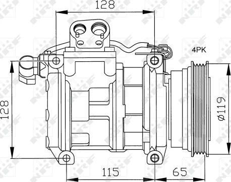 NRF 32122 - Компрессор кондиционера autosila-amz.com