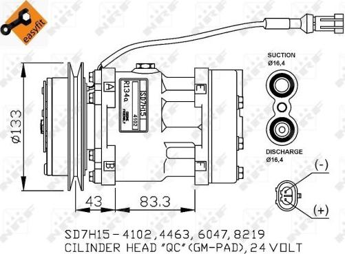 NRF 32808G - Компрессор кондиционера autosila-amz.com