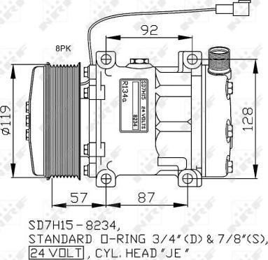 NRF 32807G - Компрессор кондиционера autosila-amz.com