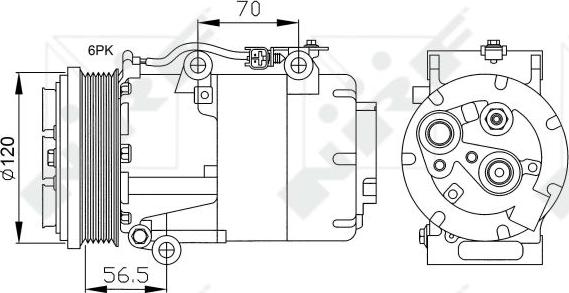 NRF 32250 - Компрессор кондиционера autosila-amz.com