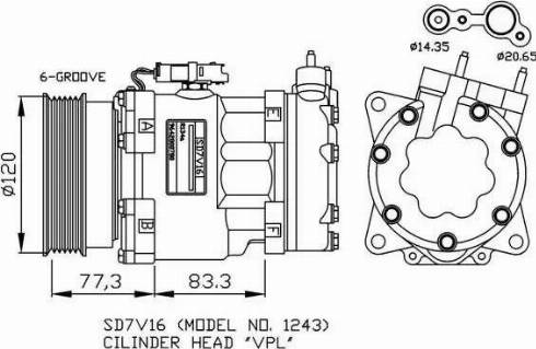 NRF 32266G - Компрессор кондиционера autosila-amz.com