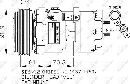 NRF 32217G - Компрессор кондиционера autosila-amz.com