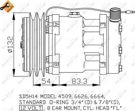 NRF 32798 - Компрессор кондиционера autosila-amz.com