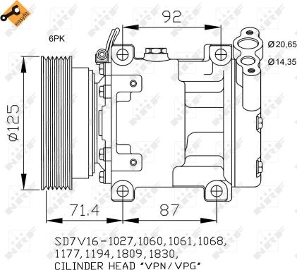 NRF 32742 - Компрессор кондиционера autosila-amz.com