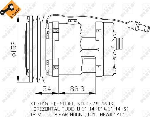 NRF 32756 - Компрессор кондиционера autosila-amz.com