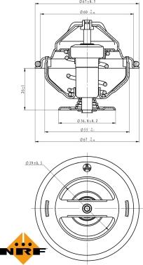 NRF 725098 - Термостат охлаждающей жидкости / корпус autosila-amz.com