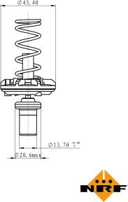 NRF 725049 - Термостат охлаждающей жидкости / корпус autosila-amz.com