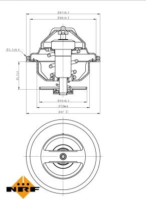 NRF 725047 - Термостат охлаждающей жидкости / корпус autosila-amz.com