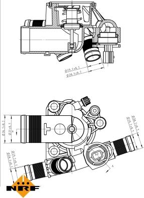 NRF 725051 - Термостат охлаждающей жидкости / корпус autosila-amz.com