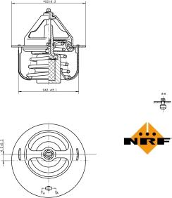 NRF 725057 - Термостат охлаждающей жидкости / корпус autosila-amz.com
