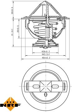 NRF 725060 - Термостат охлаждающей жидкости / корпус autosila-amz.com