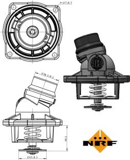 NRF 725002 - Термостат охлаждающей жидкости / корпус autosila-amz.com