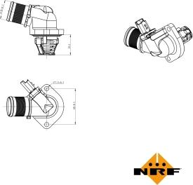 NRF 725015 - Термостат охлаждающей жидкости / корпус autosila-amz.com