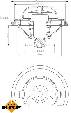 NRF 725086 - Термостат охлаждающей жидкости / корпус autosila-amz.com