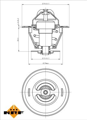 NRF 725036 - Термостат охлаждающей жидкости / корпус autosila-amz.com