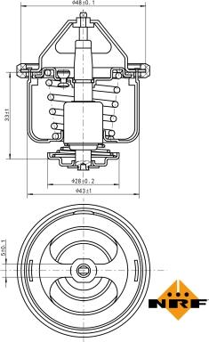 NRF 725026 - Термостат охлаждающей жидкости / корпус autosila-amz.com