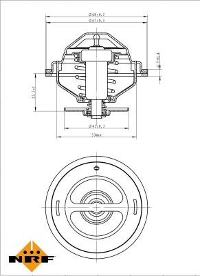 NRF 725194 - Термостат охлаждающей жидкости / корпус autosila-amz.com