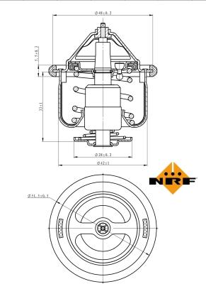 NRF 725190 - Термостат охлаждающей жидкости / корпус autosila-amz.com