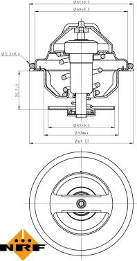 NRF 725197 - Термостат охлаждающей жидкости / корпус autosila-amz.com