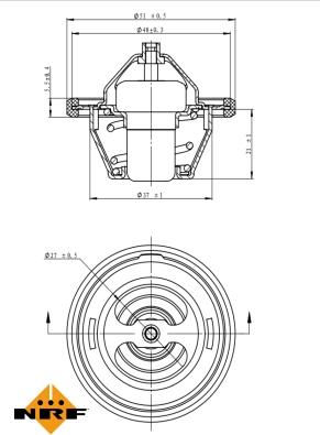 NRF 725149 - Термостат охлаждающей жидкости / корпус autosila-amz.com