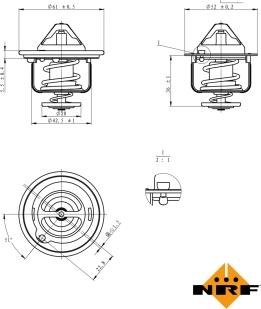 NRF 725143 - Термостат охлаждающей жидкости / корпус autosila-amz.com