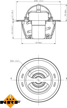 NRF 725151 - Термостат охлаждающей жидкости / корпус autosila-amz.com