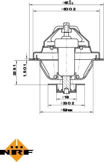 NRF 725162 - Термостат охлаждающей жидкости / корпус autosila-amz.com