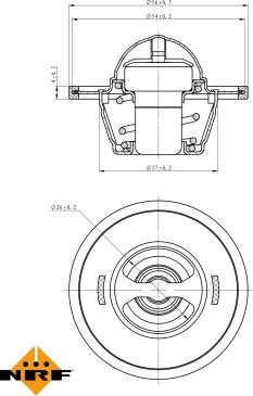 NRF 725104 - Термостат охлаждающей жидкости / корпус autosila-amz.com