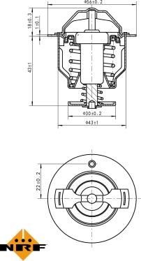 NRF 725119 - Термостат охлаждающей жидкости / корпус autosila-amz.com