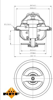 NRF 725184 - Термостат охлаждающей жидкости / корпус autosila-amz.com