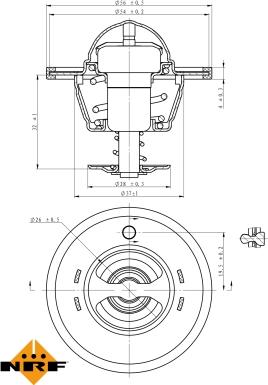 NRF 725180 - Термостат охлаждающей жидкости / корпус autosila-amz.com