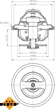 NRF 725188 - Термостат охлаждающей жидкости / корпус autosila-amz.com