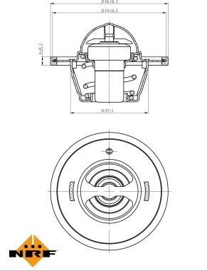 NRF 725183 - Термостат охлаждающей жидкости / корпус autosila-amz.com