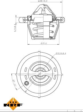 NRF 725182 - Термостат охлаждающей жидкости / корпус autosila-amz.com