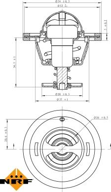 NRF 725126 - Термостат охлаждающей жидкости / корпус autosila-amz.com