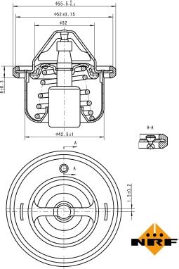 NRF 725127 - Термостат охлаждающей жидкости / корпус autosila-amz.com